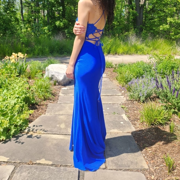 Royal Blue Prom Dress - Picture 4 of 8